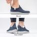 Odckoi Men's Slip-On Sneakers - Breathable Slipproof Sports Shoes for Walking & Running - Dark Blue - Size 44 EU - Buy Online on GoSupps.com