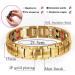 2024 Far-Infrared Ion Titanium Bracelet for Men - Double-Row Magnetic Health Energy Bracelet with Limited Edition Gold Clock - Buy Online on GoSupps.com
