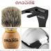 Premium Absbas Men's Gift Set: Pure Dachshaar Shaving Brush Razor Soap & Acrylic Wood Stand - Perfect for Grooming & Bathroom Essentials - Buy Online on GoSupps.com