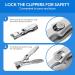 Lux German Nail Clippers for Men - UltraSharp Fingernail & Toenail Clippers with Catcher Ideal for Thick Nails Seniors & Travel - Silver - Buy Online on GoSupps.com