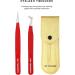 Professional Fiber Tip Stainless Steel Eyelash Extension Tweezers - Pack of 2 - RED - Buy Online on GoSupps.com