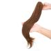 55 cm Curly Clip-In Ponytail Extension - Wavy Synthetic Hair for Women in Light Brown | Easy Braided Hair Style - Buy Online on GoSupps.com