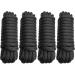 Dock Lines 4 Pack 5/8" x 20' Double Braided Nylon Boat Dock Lines Pre-spliced with a 15" Loop Easy to Handle Boat Ropes for Docking Marine-Grade Dock Lines for Boats 5/8 Inch Boat Lines J-FM TWNTHSD 5/8" x 20' (4 PK)