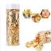 Powstro Edible Grade Genuine Gold Leaf Flakes 2g Gold Decorative Dishes Chef Art Cake Decorating Tool for Cake Chocolates Decorating Art Craft Work