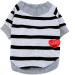 Zweitea Dog Shirts for Small Dogs - Summer Striped T-Shirt Soft Cotton Puppy Clothes Heart Sweatshirt for Chihuahuas Gray XL - Buy Online on GoSupps.com