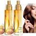 Aceite Esencial Perfumado para el Cuidado del Cabello Aceite Para Cabello Sedoso Hidratante Y Fortalecedor Long-Lasting Lightweight Hair Soft Essential Oil Spray (Gold)