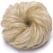 Hair Tie Bun Extensions - #613C Bleached Blonde Updo with Elastic Band | Natural Thickness Hairpiece - Buy Online on GoSupps.com