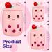 BoBa Plushie Bubble Tea Fruit & Ice Cream Plush Pillow - Skin-friendly Comfortable Cushion 24cm Pink - Buy Online on GoSupps.com