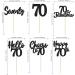 36Pcs Black 70th Birthday Cupcake Toppers Cheers to 70 Seventy Cupcake Picks Happy 70th 70 Fabulous Cupcake Topper for 70th Birthday Wedding Anniversary Party Cake Decorations Supplies - Buy Online on GoSupps.com