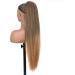 PORSMEER 30 Inch Yaki Straight Drawstring Ponytail Clip In Extensions for Women Kinky Straight Pony Tail Extensions Hair Extensions Ponytail (Black mix blonde) - Buy Online on GoSupps.com