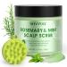 SHVYOG Scalp Scrub Rosemary Scalp Exfoliator Scalp Exfoliator Scrub for Build Up Hair Exfoliate Scrub for Scalp Hair Treatment Nourishing Detox Hair Care with Scalp Massager 6.76 oz