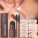 LXZJJM Eye-Brow Stamp Stencil Kit Eyebrow Stamp Stencil Kit Hairline Powder With 10Pcs Reusable Thin & Thick Eyebrow Stencils for Perfect Brows 1.8g(0.06 OZ.) (09 BLONDE) - Buy Online on GoSupps.com