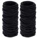 HAIR: Dreams are endless. 100 Pieces of Black Hair Ties for Thick and Curly Hair