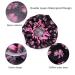 Large Waterproof Double Layer Print Shower Cap for Women 4-Pack - Ideal for Long and Thick Hair (27 cm Print B) - Buy Online on GoSupps.com