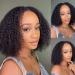 4GIRL4EVER V Part Wig Human Hair Curly 16 Inch - Upgrade U Part Wig for Black Women - Kinky Curly - No Glue Clip In Half Wig - 180 Density - Natural Color - Buy Online on GoSupps.com
