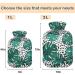 NAANLE Leopard Palm Leaf Hot Water Bottle 2L Large Transparent Heat Relief for Menstrual Cramps & Pain Therapy - Buy Online on GoSupps.com