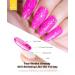 BURANO Glitter Gel Nail Polish - Shimmer Holographic Effect | LED/UV Soak Off Gel | No Chip Sparkle Chunky Gel for DIY Nail Art (Hot Pink) - Buy Online on GoSupps.com