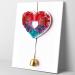 Quilling Paper Filigree Painting Kit for Adults - Heart Wind Chime DIY Craft Wall Decoration - Best Gift Set with Painting and Tools Kit - Buy Online on GoSupps.com