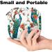 Beautiful Green Storage Bags for Women's Bandages - Peacock Tree Motif Large Menstrual Cup Pocket with Zipper Perfect for Pads Panty Liners and Tampons - Multi-Colored - Buy Online on GoSupps.com