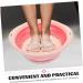 PLAFOPE 1pc Folding Washbasin Foldable Basin Foldable Washbasin Wash Basin Bathroom Basin Washing Basin Cleaning Basin for Home Bathroom Supply Portable Washbasin Dormitory Supply 32X32X12CM Pink - Buy Online on GoSupps.com