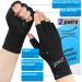 2 Pairs Copper Arthritis Gloves for Relief Pain for Women Men Fingerless Compression Gloves for Carpal Tunnel Osteoarthritis Joint Pain Computer Typing Driving Hand Support (Black Large) Large Black - Buy Online on GoSupps.com