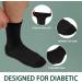 Aaronano 5 Pairs Bamboo Diabetic Socks with Grip Non-Binding Hospital Non Slip Crew Socks - Medium Black (With Grips) - Buy Online on GoSupps.com