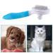 Self-Cleaning Cat Grooming Brush | Removes Mats and Tangled Hair | Pet Massage Tool | Blue Slicker Brush for Dogs and Cats - Buy Online on GoSupps.com