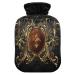 Iris mardi grass hot water bottle with cover heat bottles for pain relief hot water bottle water bag heating pocket for warm and cold compress 1 l