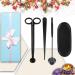 Qeeheng 4-in-1 Candle Accessories Set | Candle Cutter Wick Trimmer & Extinguisher | Premium Stainless Steel Tool Set (Black) - Perfect for International Shipping - Buy Online on GoSupps.com