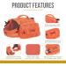 OneTigris Mammoth Dog Backpack 2.0 Version Tear Camping Hiking Dog Backpack for M/L Size Dogs (M Orange) M Orange - Buy Online on GoSupps.com