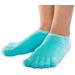 NatraCure 5-Toe Gel Lined Foot Moisturizing Socks Aloe & Shea Infused Fuzzy Hydrating Socks for Women & Men - Soft Feet Moisturizer Spa & Pedicure Socks for Dry Cracked Heels Calluses - Large