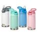 Nuby Thirsty Kids No Spill Flip-It Reflex Stainless Steel Travel Cup - Blue 10 Oz - Buy Online on GoSupps.com