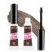Tinted Eyebrow Gel 2Pcs Dark Brown Waterproof Long-Lasting Brow Gel Transfer-Proof Thickening Extreme Hold Eyebrow Glue Without Residue Shapes and Sculpts Brows Natural brow Makeup for Women-04 04 Dark Brown