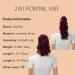 CAISHA 2 IN 1 Ponytail 12" Or 14" Hairpiece Clip On Extension Voluminous Wavy Burgundy Red H17-2 burgundy red #burg H17-2 - Buy Online on GoSupps.com