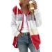 Shop Hanxiulin Women's Oversized Plush Hoodie Jacket - Winter Coat in Watermelon Red | Lightweight Outdoor Cardigan - Buy Online on GoSupps.com