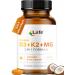 LIIFE Vitamin D3 K2 Magnesium Supplement 5000 IU with Vitamin B6 60 Softgels 3 in 1 K2 D3 Vitamin Supplementfor Bone Heart Immune & Mood Health Energy
