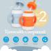 Toddler Straw Sippy Cups Set - Soft Silicone Training Cup with Non-Slip Handle, No-Spill Lid, PA Free, Dishwasher Safe - Blue & Orange - Buy Online on GoSupps.com