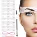 Teuvo eyebrows template for beginners 12 styles eyebrow stencil set with eyebrow brush and eyebrow shaving reusable DIY eye brewing stamp for 3 minutes make-up