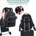 Diaper Bag Backpack  LOVEVOOK Quilted Baby Bag with Changing Pad & Pacifier Holder Travel Diaper Bags with USB Charging Port Black - Buy Online on GoSupps.com