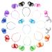9 Colors Tinsel Wrapped Ponytails Headbands Feathers Hairpin Ponytail Headband Party Favor Headbands Party Supplies Ponytail Headwear for Halloween Mardi Gras Party Accessory Green  Royal Blue  Pink  Light Blue  White  B...