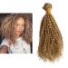 Mila 22 "/55cm honeyblond 27# tress real hair extensions brazilian virgin hair blonde bundle 100g/pc kinky curly 100% remy hair extensions 55cm