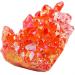 Natural Crystal Rough 100g Crystal Rainbow Orange Titanium Coated Crystal Cluster Quartz Drusy Geode Gemstone Specimen - Buy Online on GoSupps.com