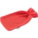 Pearl Rubber Heat Bottle - M Size 1L Hot Water Bottle with Fluffy Fleece Cover in Red | Ideal Bed Heating & Warm-Up Solution - Buy Online on GoSupps.com