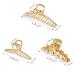 Gold Pearl Hair Clips for Women and Girls - Large Jumbo Claw Clip for Thick Hair - Metal Hair Accessory - Buy Online on GoSupps.com