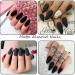 240pcs Matte Black Almond Press on Nails | Medium Acrylic Fake Nails Kit with Adhesive Tabs for Women & Girls - Shop Now - Buy Online on GoSupps.com