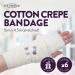 Cotton Crepe Bandages 5cm x 4.5m - Pack of 6 | Premium Quality Wraps - Buy Online on GoSupps.com