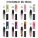Chameleon Liquid Lipstick - Pink Green Shimmer Metallic Lip Gloss | Long Lasting Waterproof Talc-Free Makeup Gift for Women & Girls - Buy Online on GoSupps.com