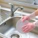 Skoulazeo Rubber Cleaning Gloves | Kitchen Cleaning Gloves Waterproof Dishwashing Cleaning Gloves for Kitchen Dishes Gardening Pink - Buy Online on GoSupps.com