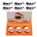 3 Pairs Self Adhesive Eyelashes Reusable False Eyelashes Pre Glued Eyelashes Stick on Eyelashes Long Thick Eyelashes No Glue/Eyeliner Needed Waterproof and Easy to Put on