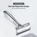 Baili BD191C Double-Sided Safety Razor - Rust-Free Reusable Manual Razor with Long Grip for Her - Long Handle Silver BR191T - Buy Online on GoSupps.com
